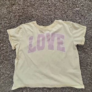Art Class Kids Yellow Love T-Shirt. Size XL.